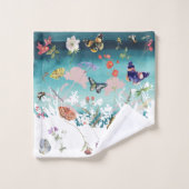 蝶の牧草地バスタオルセット バスタオルセット (ウォッシュタオル)