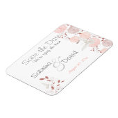 蝶の珊瑚菊の日付を保存 マグネット (左側)