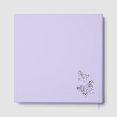 蝶の甘いパレットベビーシャワー銀箔 ゲストブック (裏面)