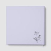 蝶の甘いパレットベビーシャワー銀箔 ゲストブック (裏面)