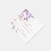 蝶の甘い小さな女の子ベビーシャワー スタンダードカクテルナプキン (角)