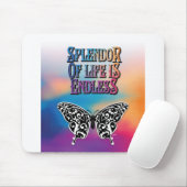 蝶の生命の輝き マウスパッド (マウス)