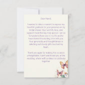 蝶の生涯に春ブライダルシャワー サンキューカード (裏面)