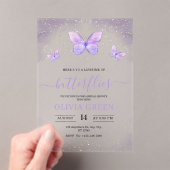 蝶の生涯のブライダルシャワー招待 アクリル招待状 (インサイチュ (ポータブル))