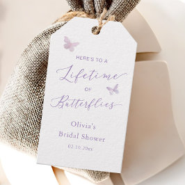 蝶の生涯のブライダルシャワー ギフトタグ