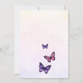 蝶の生涯パープルブライダルシャワー 招待状 (裏面)
