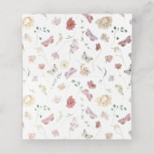 蝶の生涯ピンクフローラブライダルシャワー プレイスカード (内部開封)