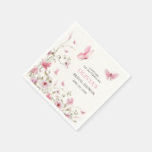 蝶の生涯フローラブライダルシャワー スタンダードカクテルナプキン (角)