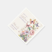 蝶の生涯フローラブライダルシャワー スタンダードカクテルナプキン (角)