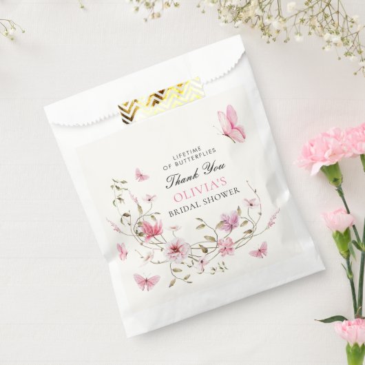 蝶の生涯フローラブライダルシャワー フェイバーバッグ (封をした状態)