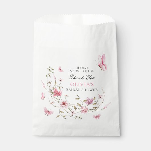 蝶の生涯フローラブライダルシャワー フェイバーバッグ (正面)
