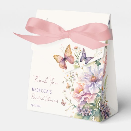 蝶の生涯フローラブライダルシャワー フェイバーボックス (正面サイド)