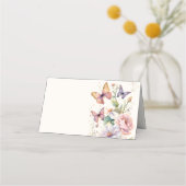 蝶の生涯フローラブライダルシャワー プレイスカード (裏面)