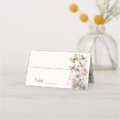 蝶の生涯フローラブライダルシャワー プレイスカード (正面)