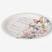 蝶の生涯フローラブライダルシャワー ペーパープレート (アングル)