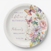 蝶の生涯フローラブライダルシャワー ペーパープレート (正面)