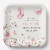 蝶の生涯フローラブライダルシャワー ペーパープレート (正面)