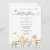 蝶の生涯フローラブライダルシャワー 招待状 (正面/裏面)