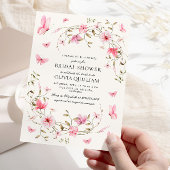 蝶の生涯フローラブライダルシャワー 招待状