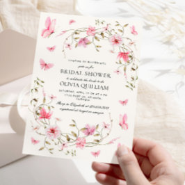 蝶の生涯フローラブライダルシャワー 招待状