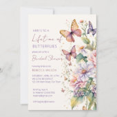 蝶の生涯フローラブライダルシャワー 招待状 (正面)