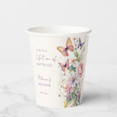 蝶の生涯フローラブライダルシャワー 紙コップ (裏面)