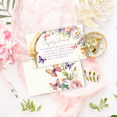 蝶の生涯フローラ表示シャワー エンクロージャーカード