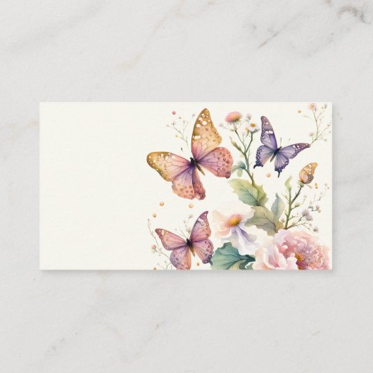 蝶の生涯フローラ表示シャワー エンクロージャーカード (裏面)