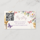 蝶の生涯フローラqrギフトレジストリ エンクロージャーカード (正面)