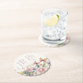 蝶の生涯ブライダルシャワーの好意 ペーパーコースター (インサイチュ)