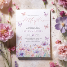 蝶の生涯ブライダルシャワーワイルドフラワー