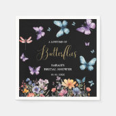 蝶の生涯ブライダルシャワー表 スタンダードカクテルナプキン (正面)