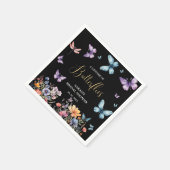 蝶の生涯ブライダルシャワー表 スタンダードカクテルナプキン (角)