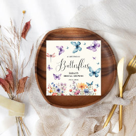 蝶の生涯ブライダルシャワー表 スタンダードカクテルナプキン