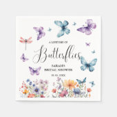 蝶の生涯ブライダルシャワー表 スタンダードカクテルナプキン (正面)