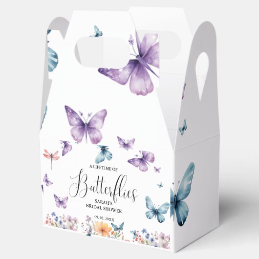 蝶の生涯ブライダルシャワー表 フェイバーボックス (オープン)