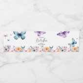 蝶の生涯ブライダルシャワー表 ペットボトルラベル (シングルラベル)