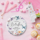 蝶の生涯ブライダルシャワー表 ペーパープレート (パーティー)