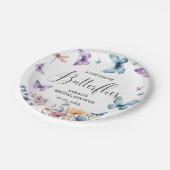 蝶の生涯ブライダルシャワー表 ペーパープレート (アングル)