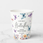 蝶の生涯ブライダルシャワー表 紙コップ (裏面)