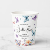 蝶の生涯ブライダルシャワー表 紙コップ (正面)