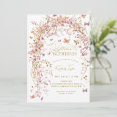 蝶の生涯ブライダルシャワー野花 招待状 (スタンド正面)