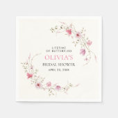 蝶の生涯ブライダルシャワー スタンダードカクテルナプキン (正面)