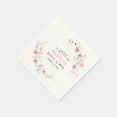 蝶の生涯ブライダルシャワー スタンダードカクテルナプキン (角)