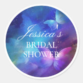 蝶の生涯ブライダルシャワー ラウンドシール (正面)
