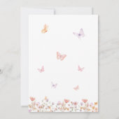 蝶の生涯ブライダルシャワー 招待状 (裏面)