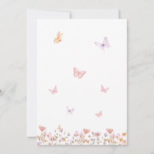 蝶の生涯ブライダルシャワー 招待状 (裏面)