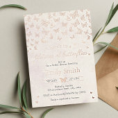 蝶の生涯ブライダルシャワー 箔招待状