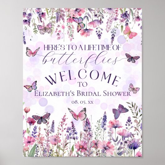 蝶の生涯ワイルドフラワーズパーティーへようこそ ポスター (正面)