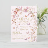 蝶の生涯ワイルドフラワーズブライダルシャワー 招待状 (スタンド正面)